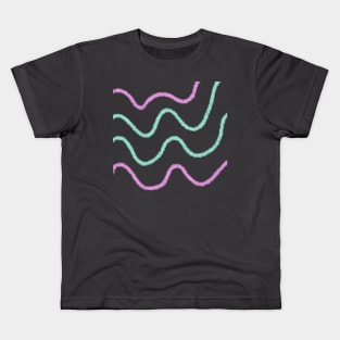 Colorful watercolor lines abstract art Kids T-Shirt